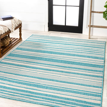 Castara Wavy Stripe Modern Indoor/outdoor Area Rug